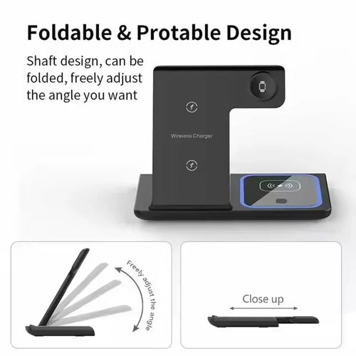 3 in 1 15W Folding Wireless Charger Station 001