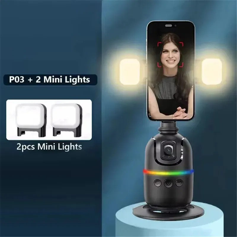 Handheld Gimbal Stabilizer - Anti-Shake Multifunctional Selfie Stick with Fill Light 001