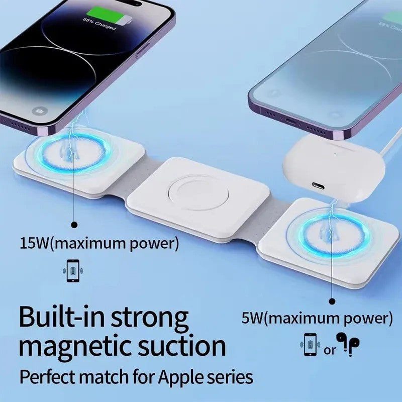 3 In 1 Foldable Magnetic Wireless Charger Stand 003