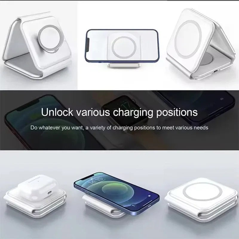 3 In 1 Foldable Magnetic Wireless Charger Stand 003