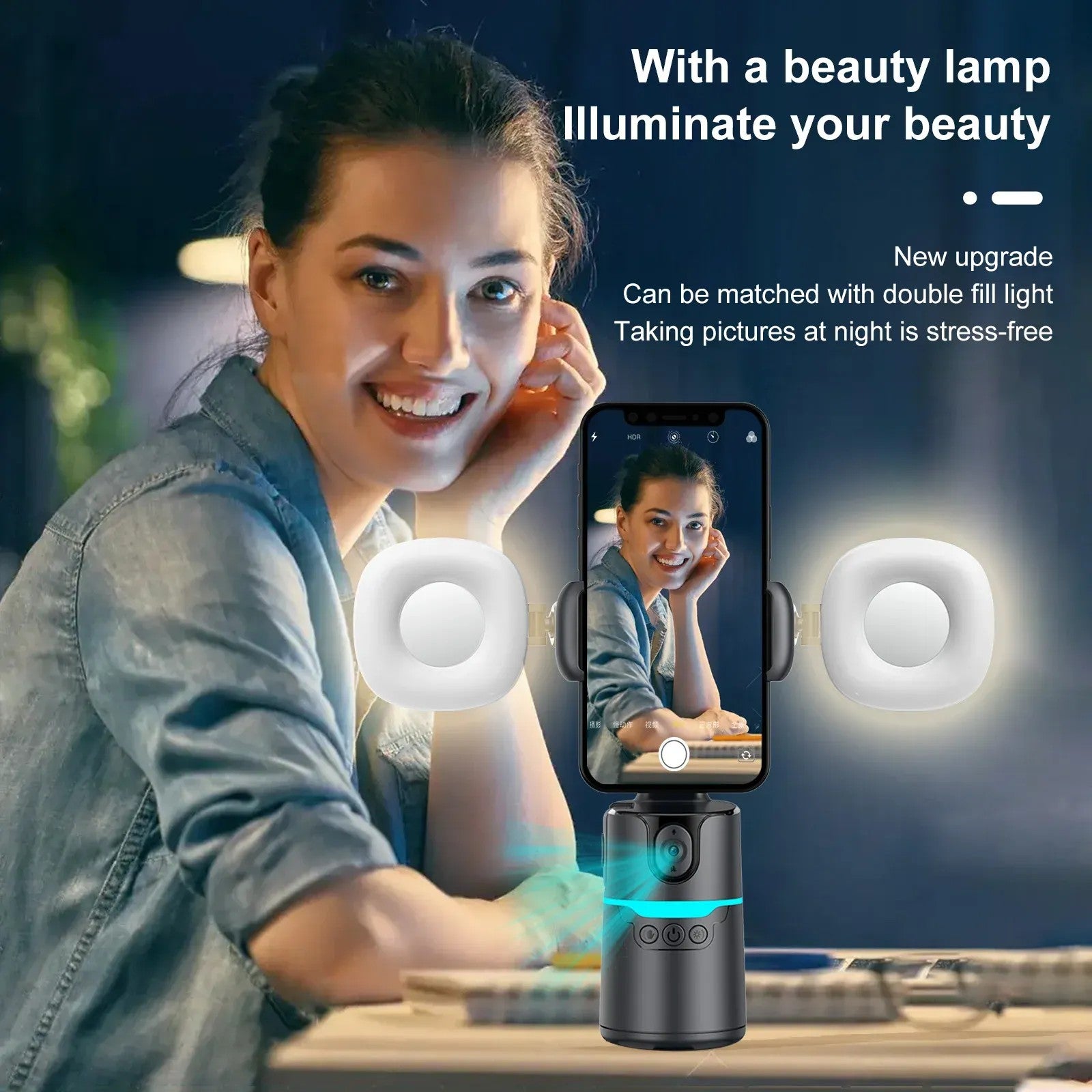 Handheld Gimbal Stabilizer - Anti-Shake Multifunctional Selfie Stick  002