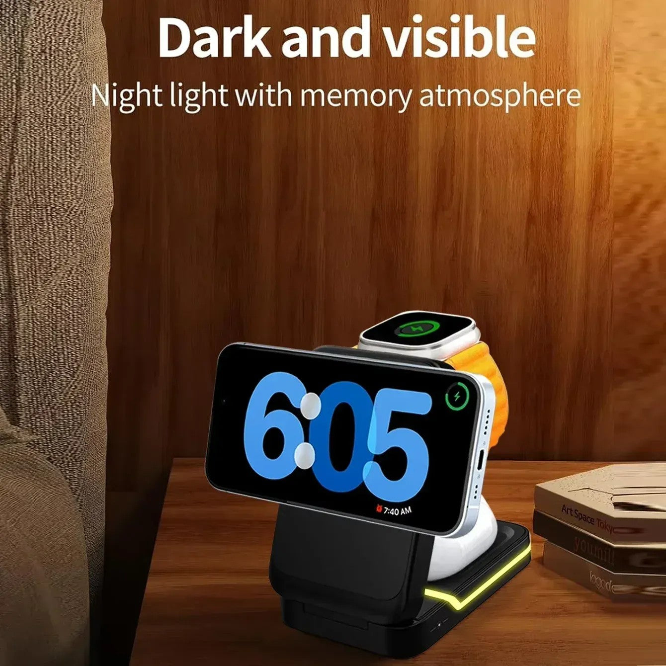 3 in 1 Magnetic Foldable Travel Fast Wireless Charger Stand for iphone,Apple Watch,Airpods 002