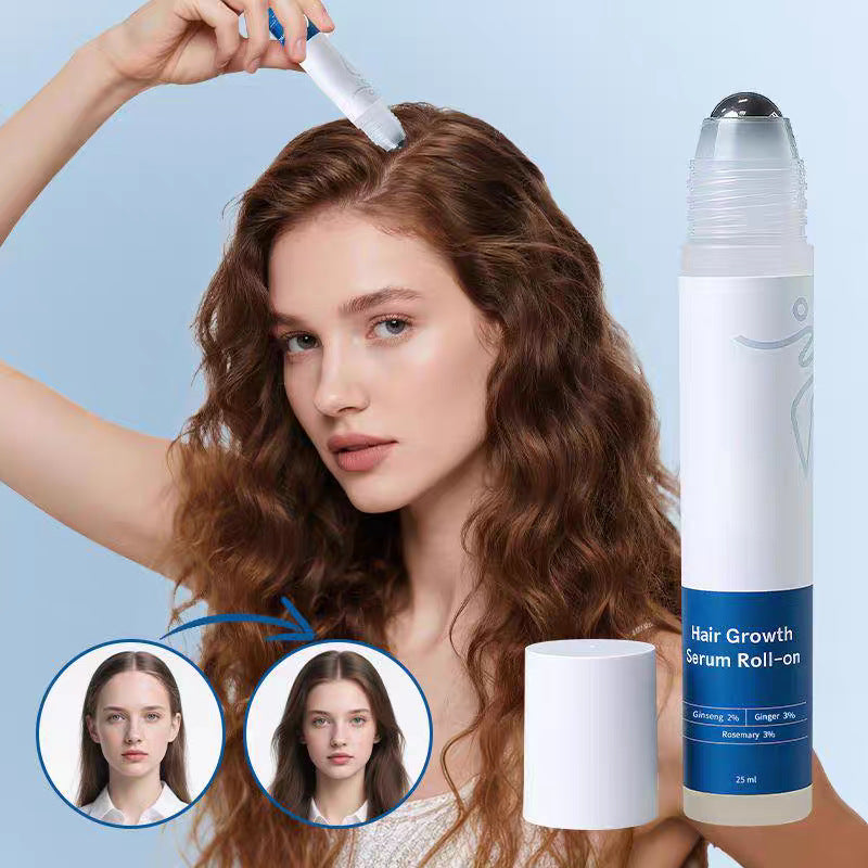 Hair Growth Serum Roll-On | Scalp Cooling Hair Ampoule for Strong, Healthy Hair