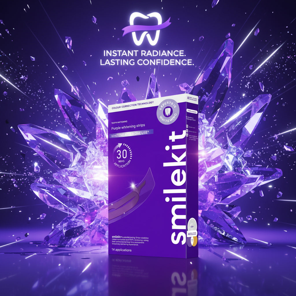 7 Pairs - Mini Pack SmileKit V34 Teeth Whitening Strips | Professional Purple Whitening Strips