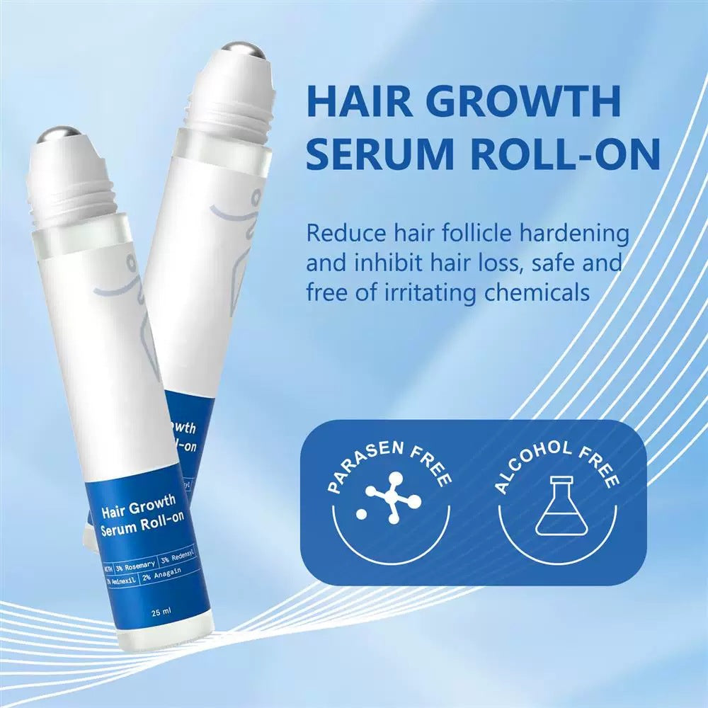 Hair Growth Serum Roll-On | Scalp Cooling Hair Ampoule for Strong, Healthy Hair