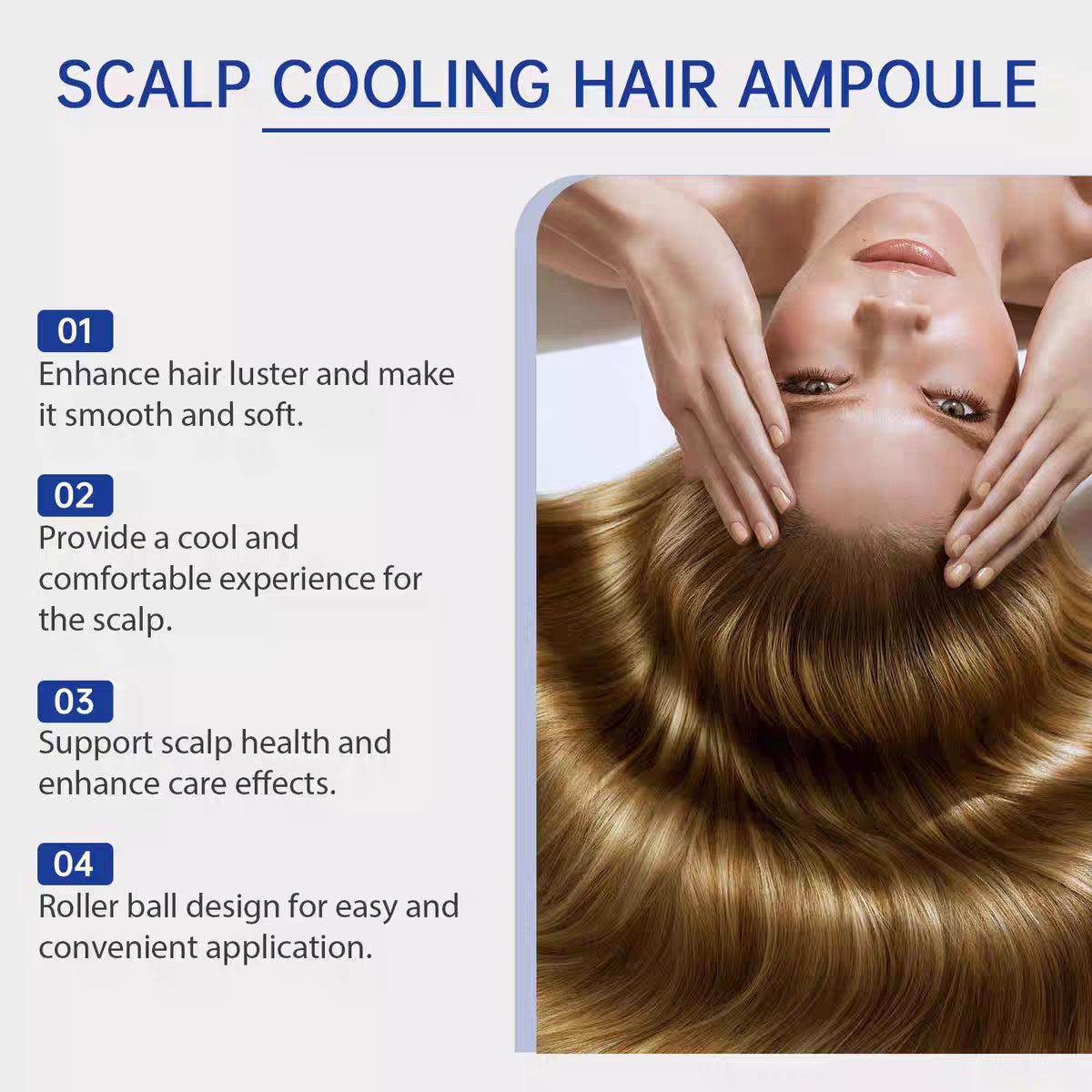 Hair Growth Serum Roll-On | Scalp Cooling Hair Ampoule for Strong, Healthy Hair