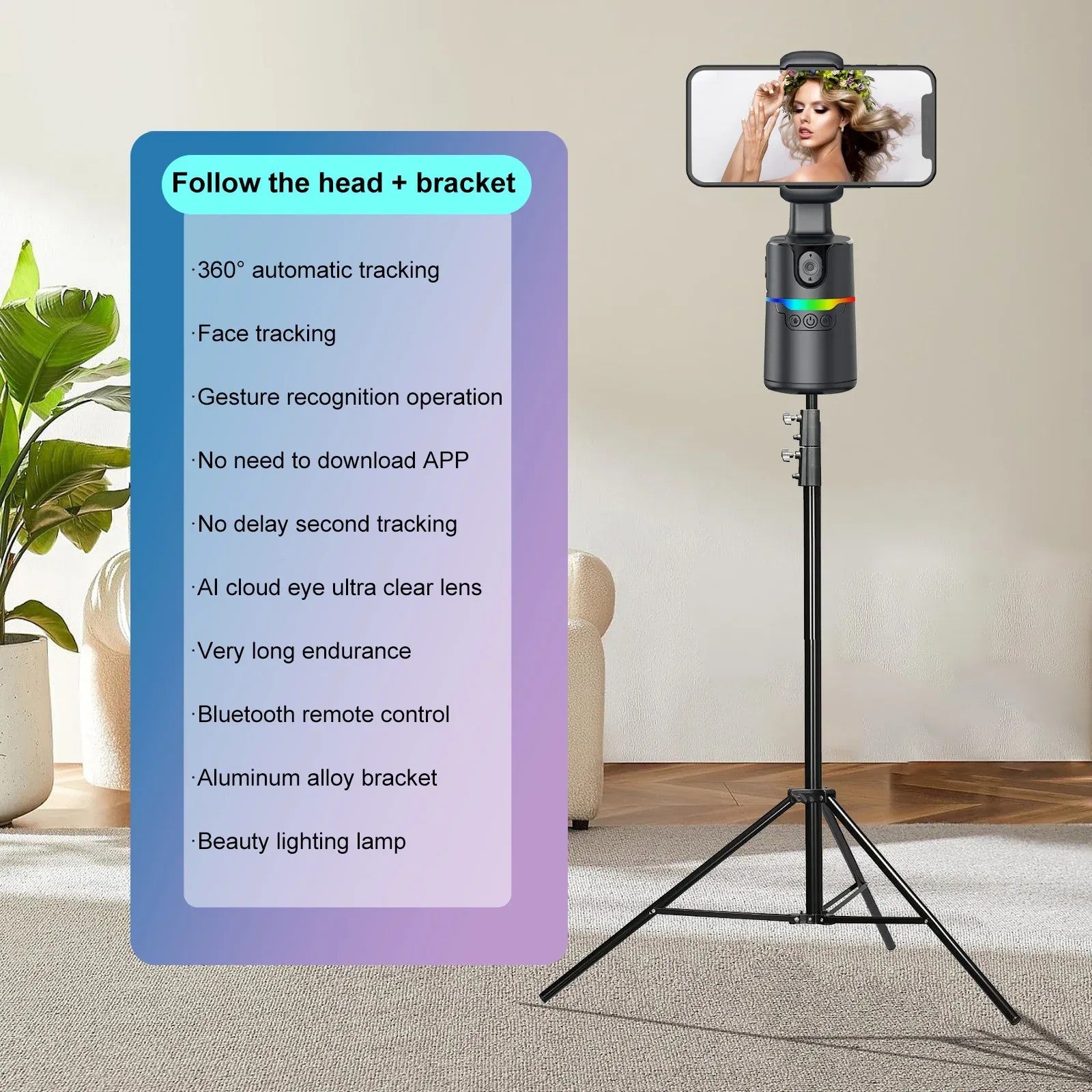 Handheld Gimbal Stabilizer - Anti-Shake Multifunctional Selfie Stick  002
