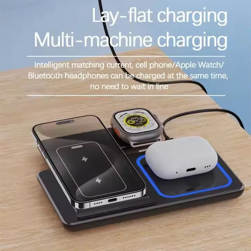 3 in 1 15W Folding Wireless Charger Station 001